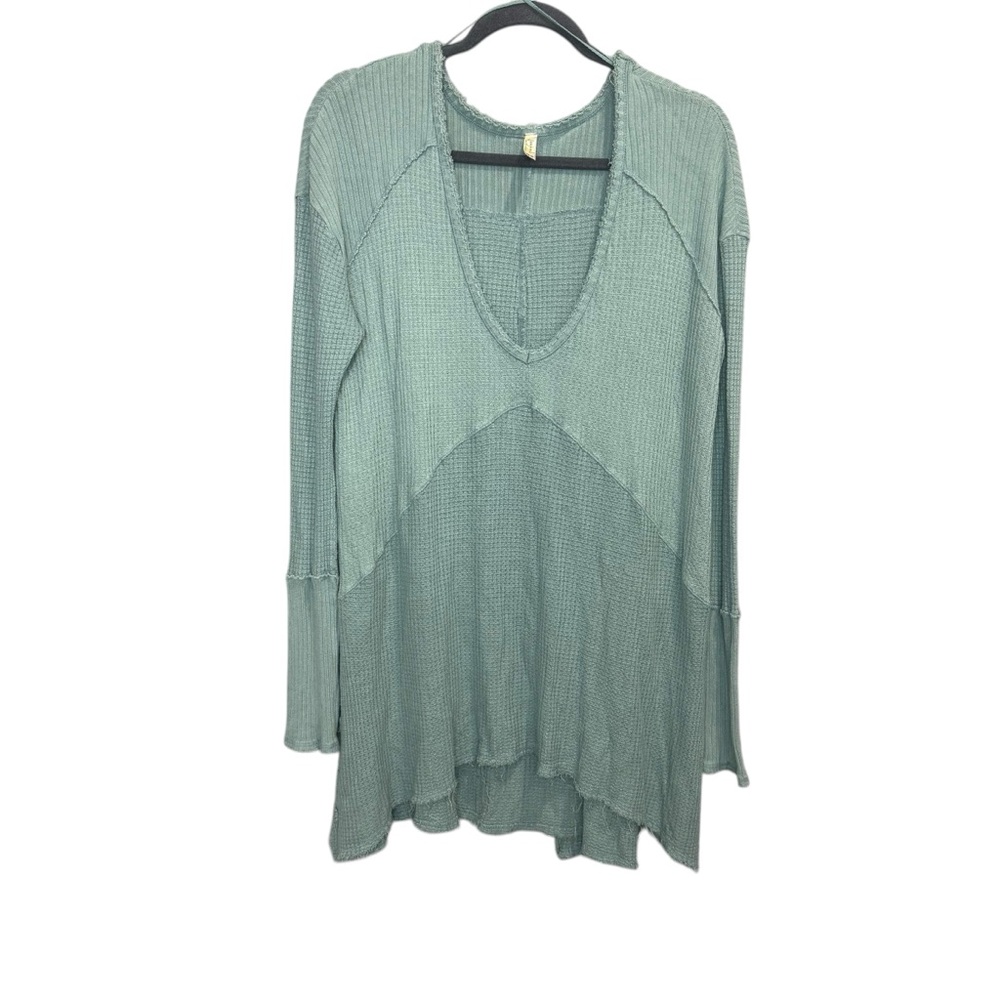 Free People Sunset Park Drippy Thermal waffle knit Size medium